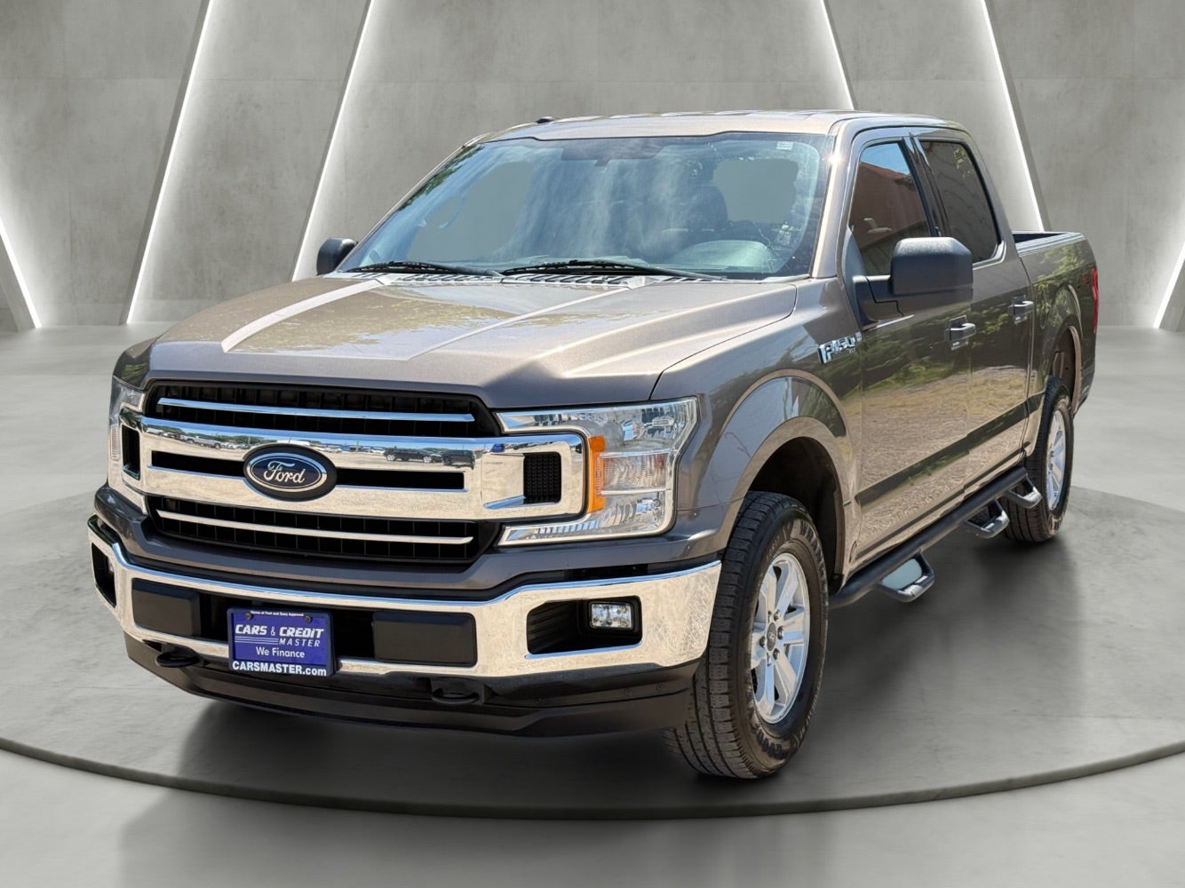2018 Ford F-150 XLT in Brown — front three-quarter view